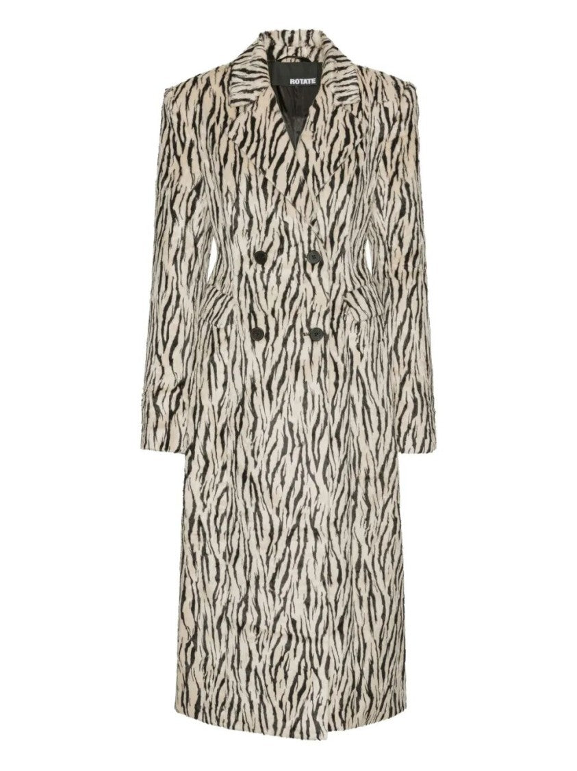 Rotate Birger Christensen Printed Faux Fur Coat