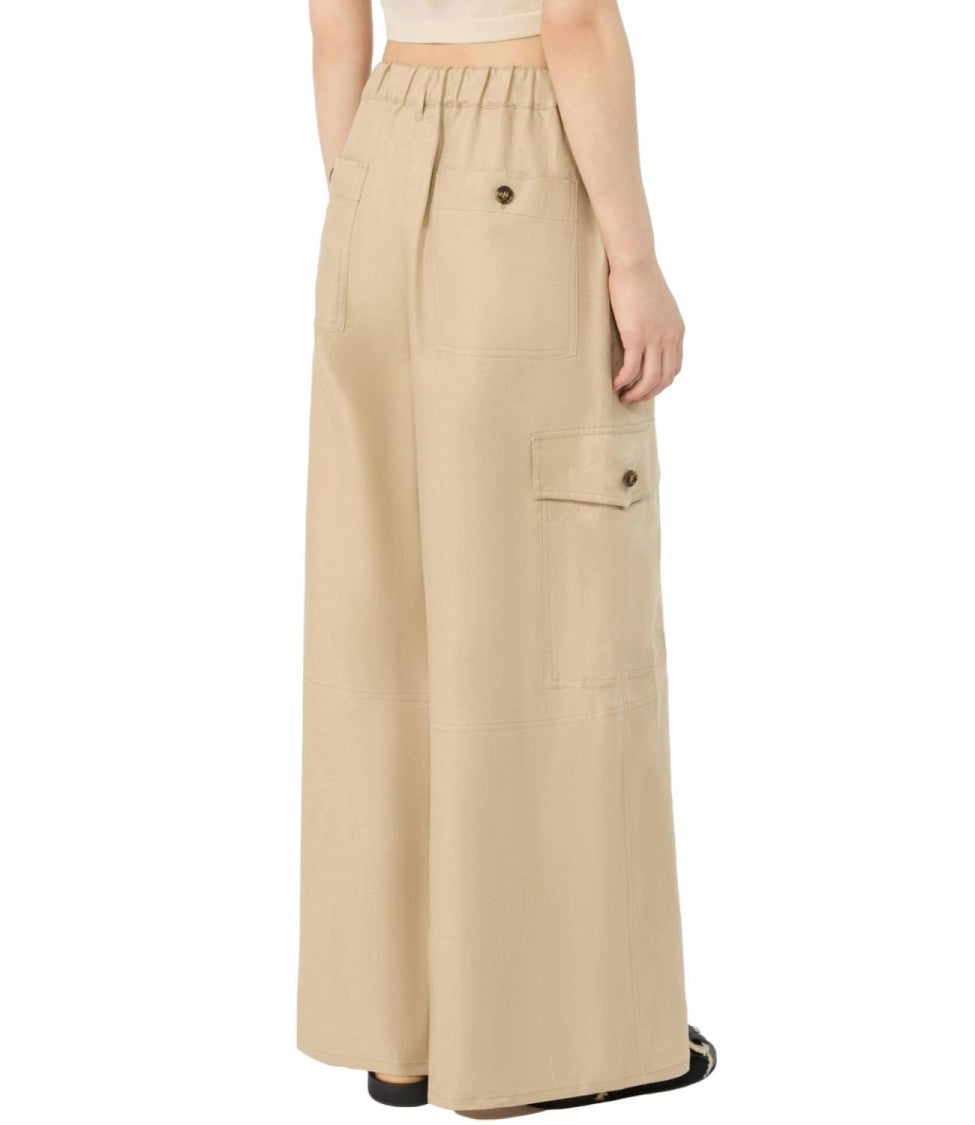 Max Mara High-Waisted Wide-Leg Pants With Utility Pockets