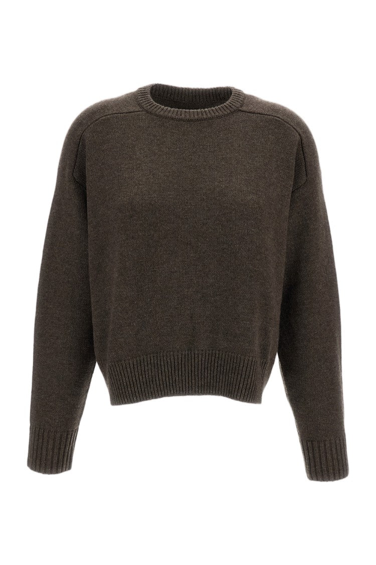 Loulou De Saison Brown Breha Wool-Cashmere Crewneck Sweater