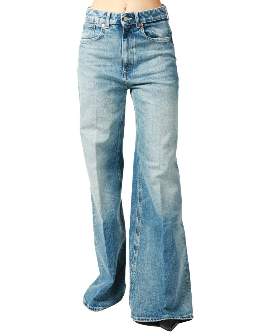 Dondup Blue Denim Amber Cotton Jeans