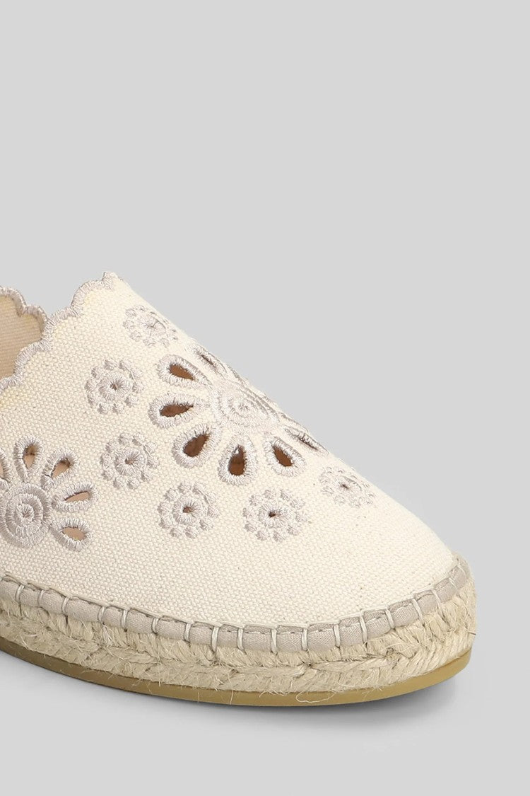 Mc2 Saint Barth Morin Espadrillas With Floral Cut-Out Embroidery