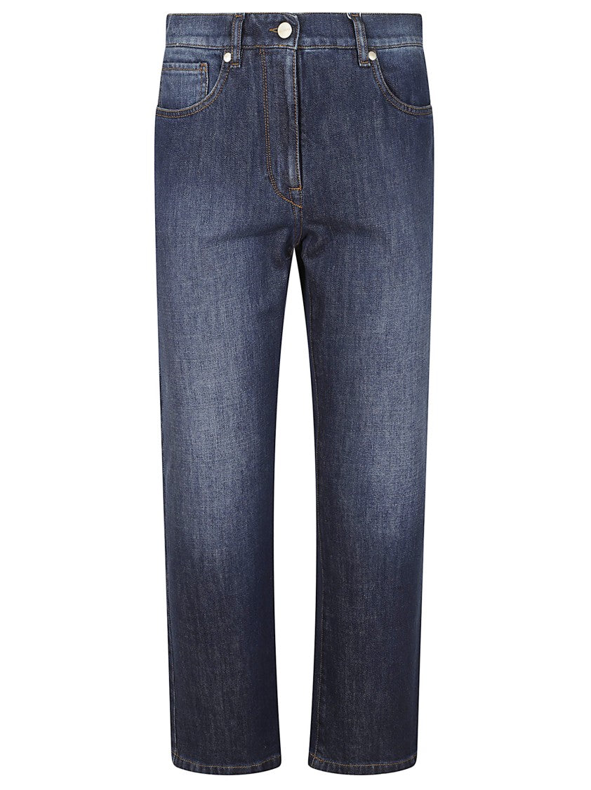 Incotex Classic 5-Pocket Denim Jeans With Iconic Suede Patch