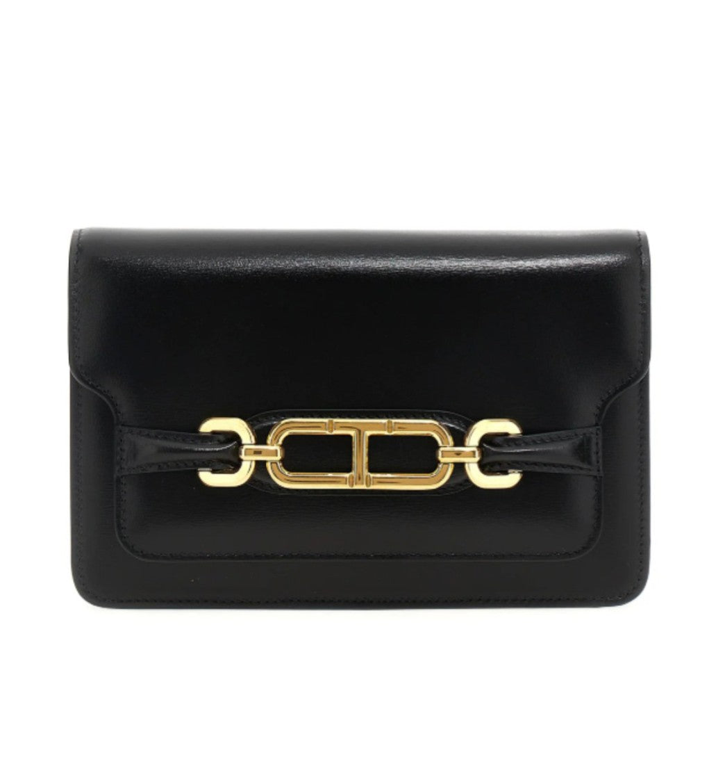 Tom Ford Structured Black Calf Leather Bag