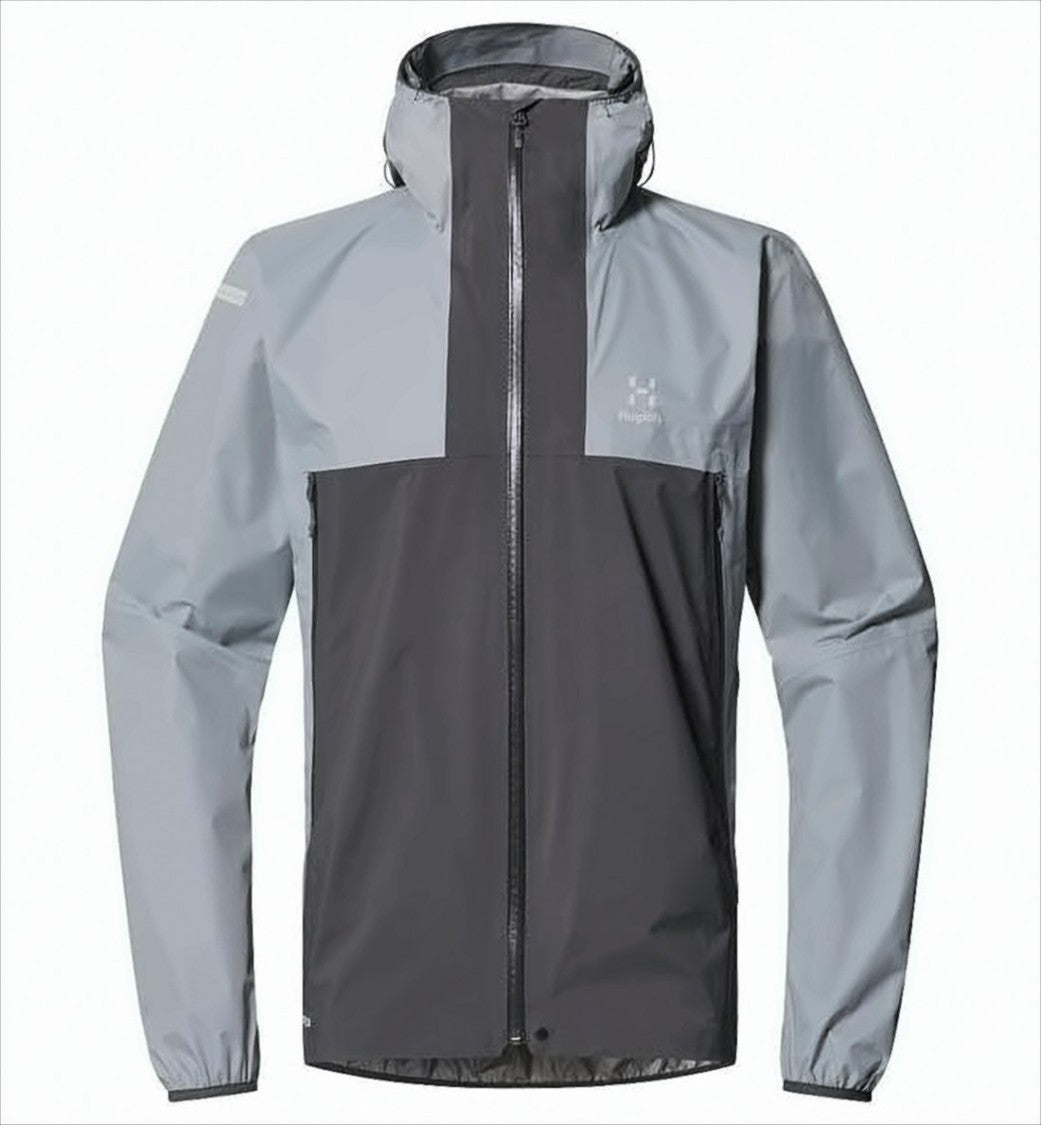 Haglöfs Two-Tone Grey Casual Jacket With High Collar
