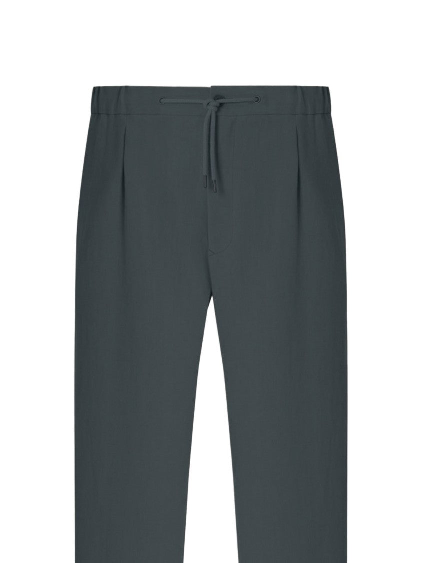 Giorgio Armani Straight-Leg Casual Pants With Adjustable Waist