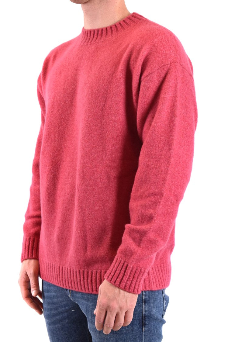 Laneus Cashmere-Silk Blend Red Knitwear Relaxed Fit