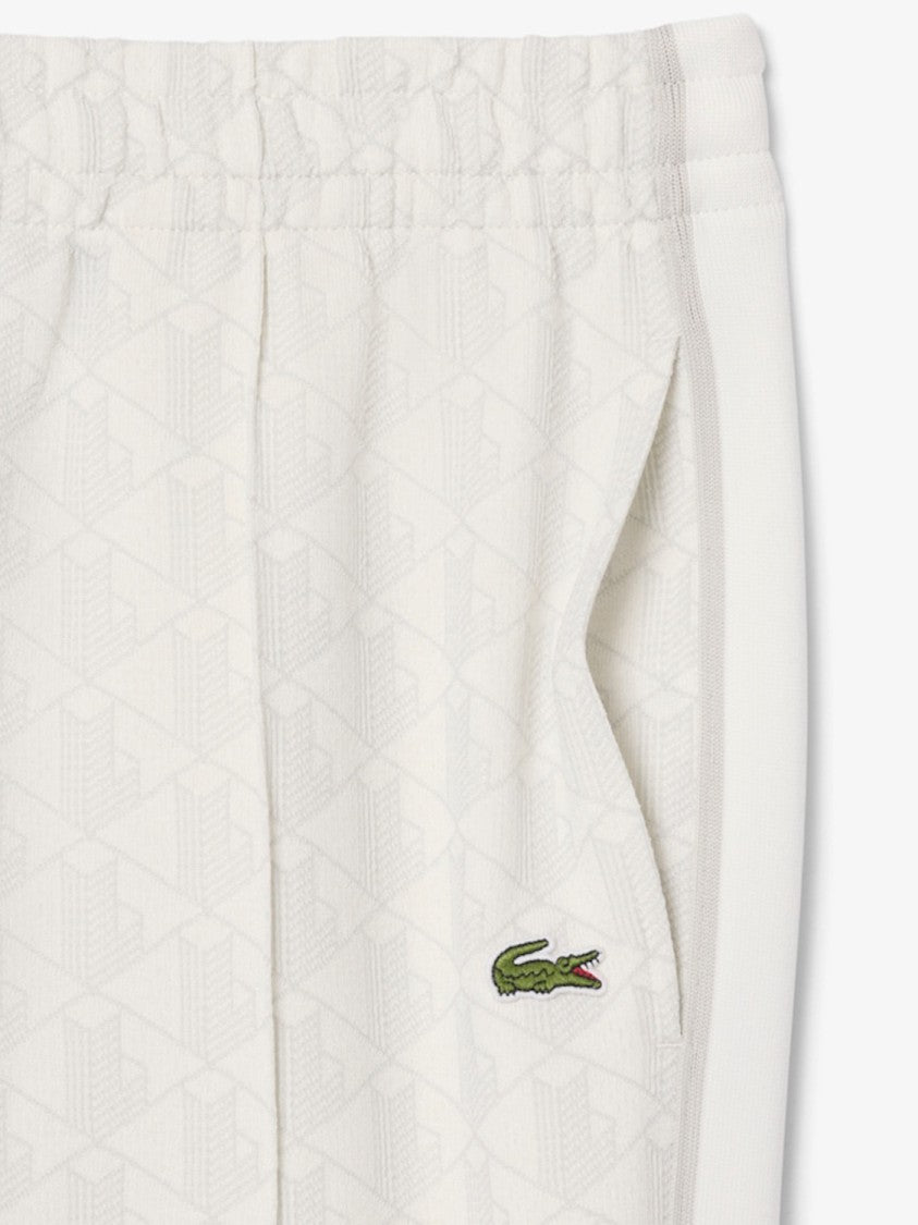 Lacoste Monogram Sweatpants With Elastic Waistband And Side Stripes