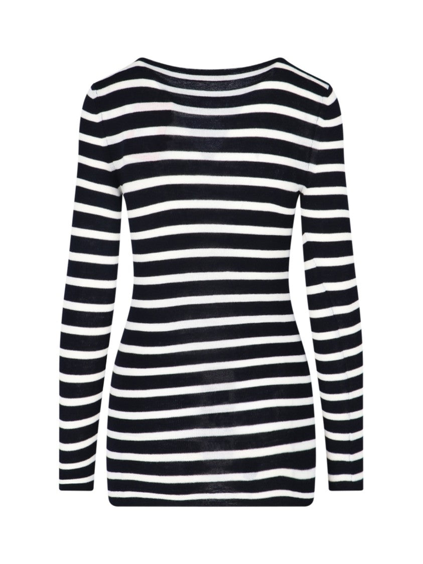 Valentino Blue Virgin Stripe Sweater – Blue