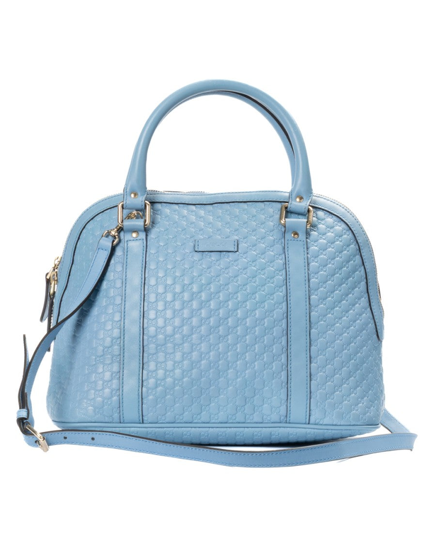 Gucci Medium Dome-Shaped Bag In Gg Microguccissima Leather