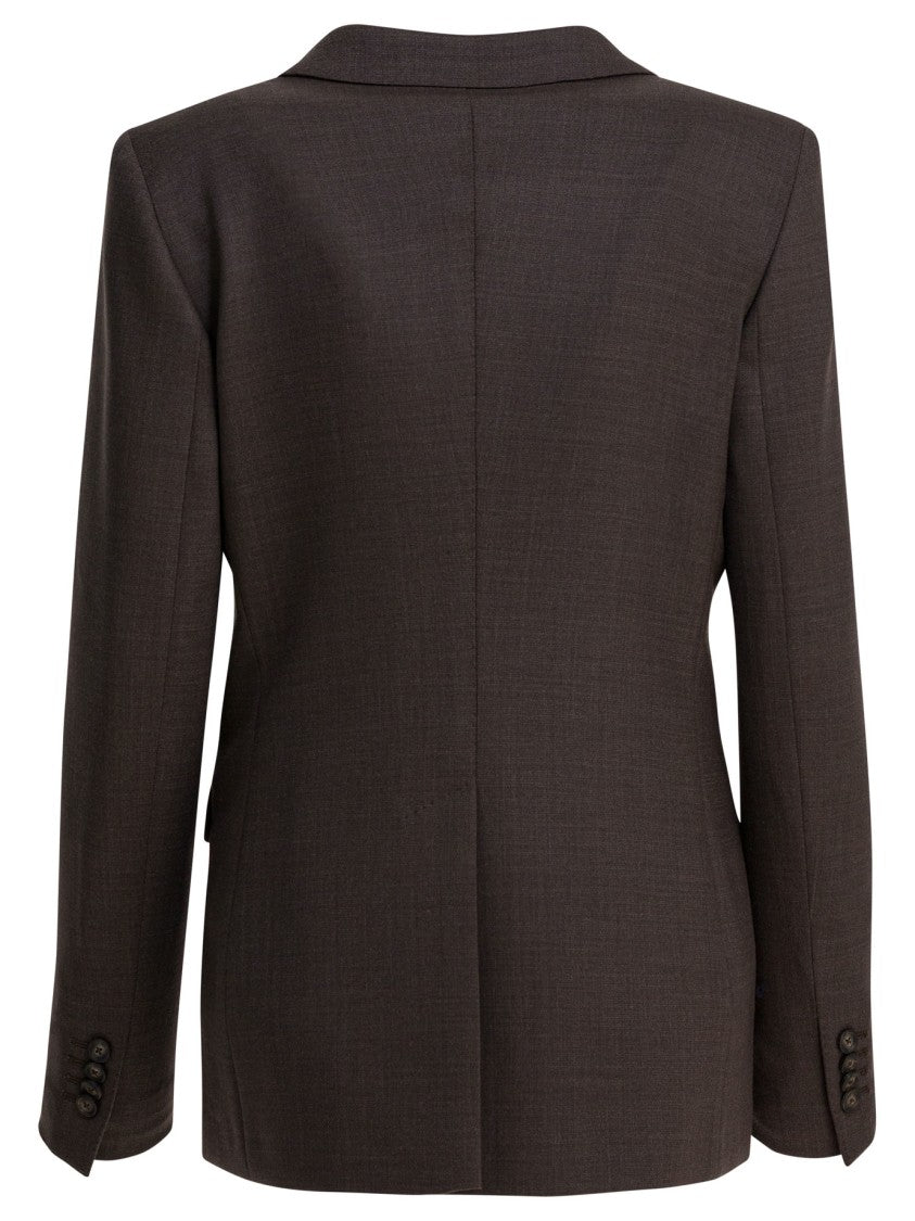 Tagliatore Tailored Brown Double-Breasted Jacket