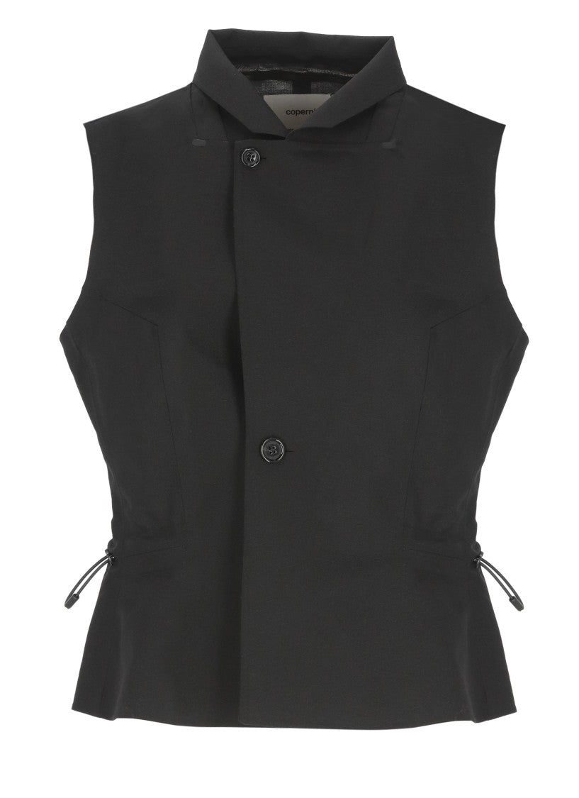 Coperni Black Drawstring Wool-Blend Vest