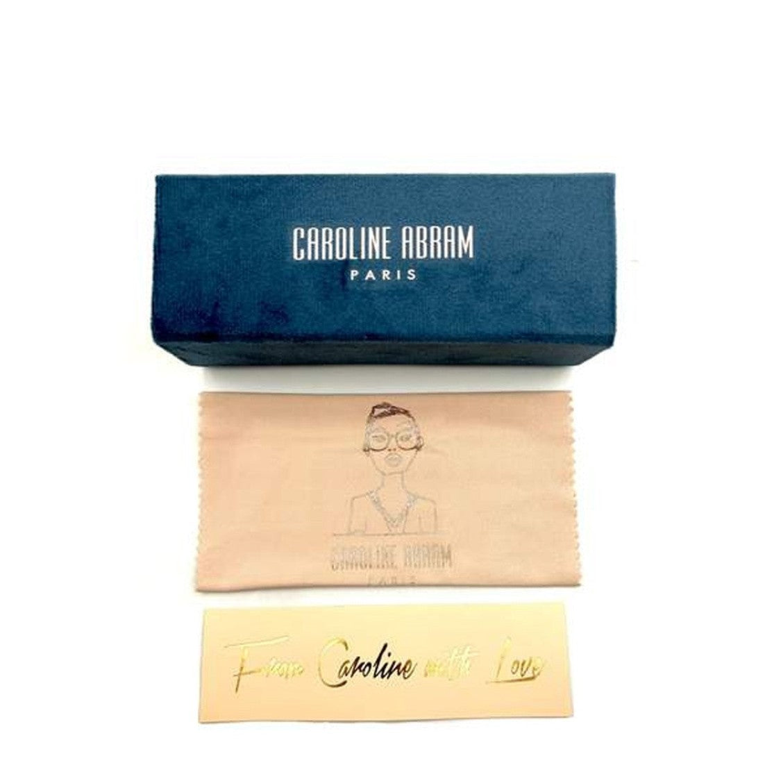 Caroline Abram Petrol Blue Lexi Square Acetate Eyeglasses