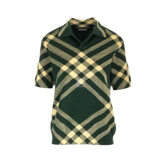 Burberry Geometric Pattern Polo Shirt With Classic Collar