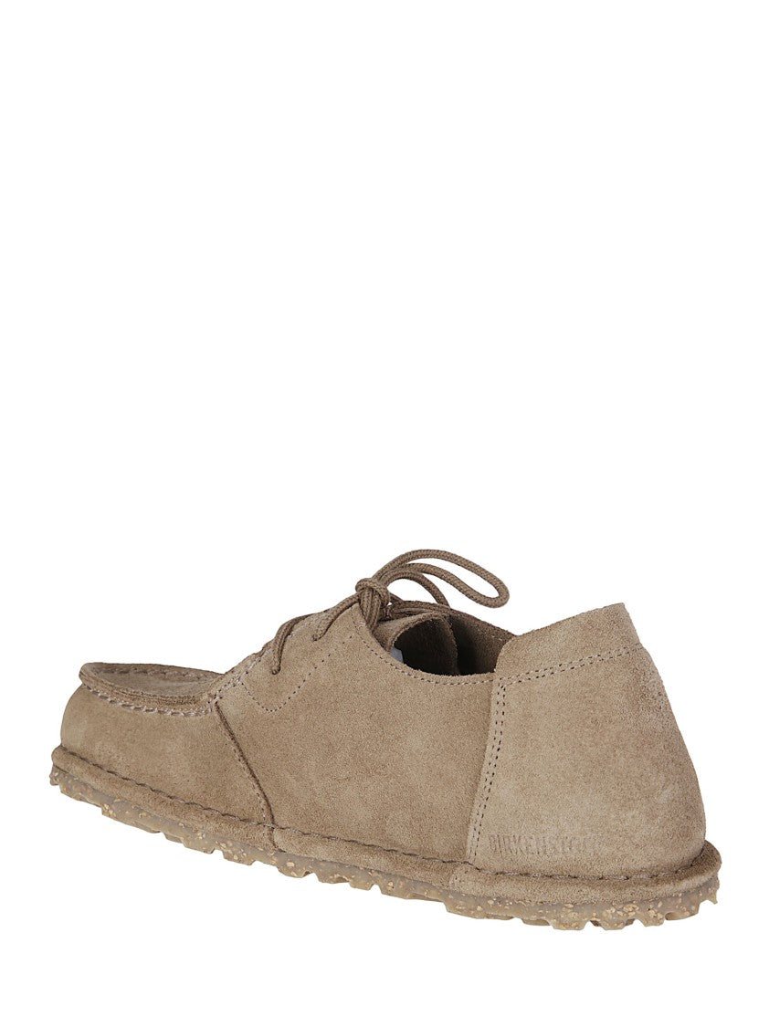 Birkenstock Narrow Fit Suede Lace-Up Shoes With Rubber Sole