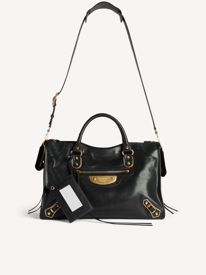 Balenciaga Rectangular Black Shoulder Bag With Braided Detailing