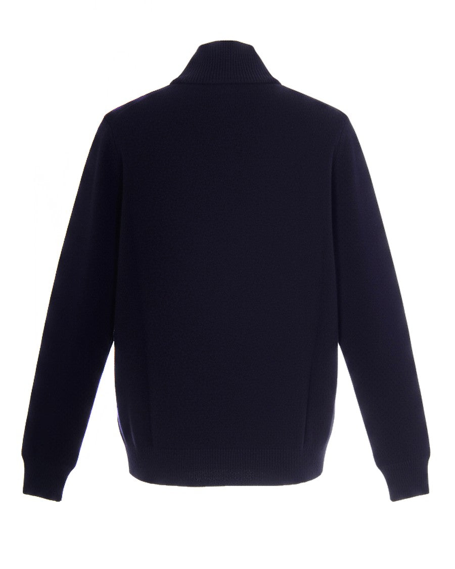 Alpha Studio Midnight Blue Cashmere Turtleneck