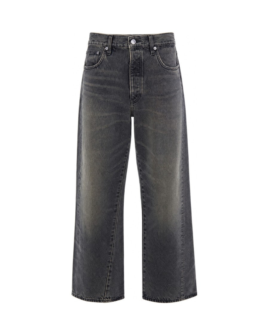 Sunflower Black Tint Wide Twist Relaxed Wide-Leg Jeans