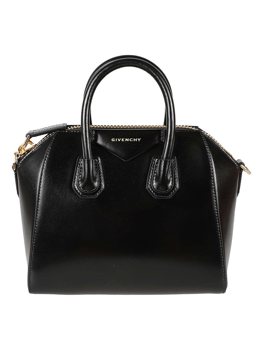 Givenchy Trapezoidal Handbag In Smooth Black Calf Leather