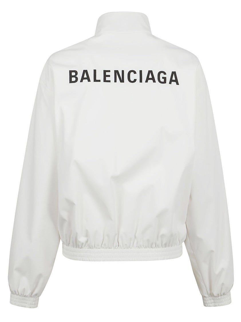 Balenciaga High Collar White Jacket