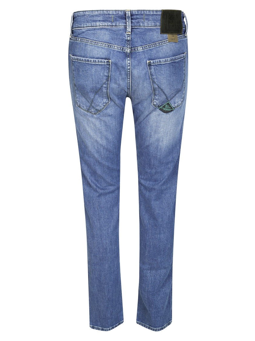 Roy Rogers Straight-Leg Jeans With Medium Blue Wash And Traditional Styling