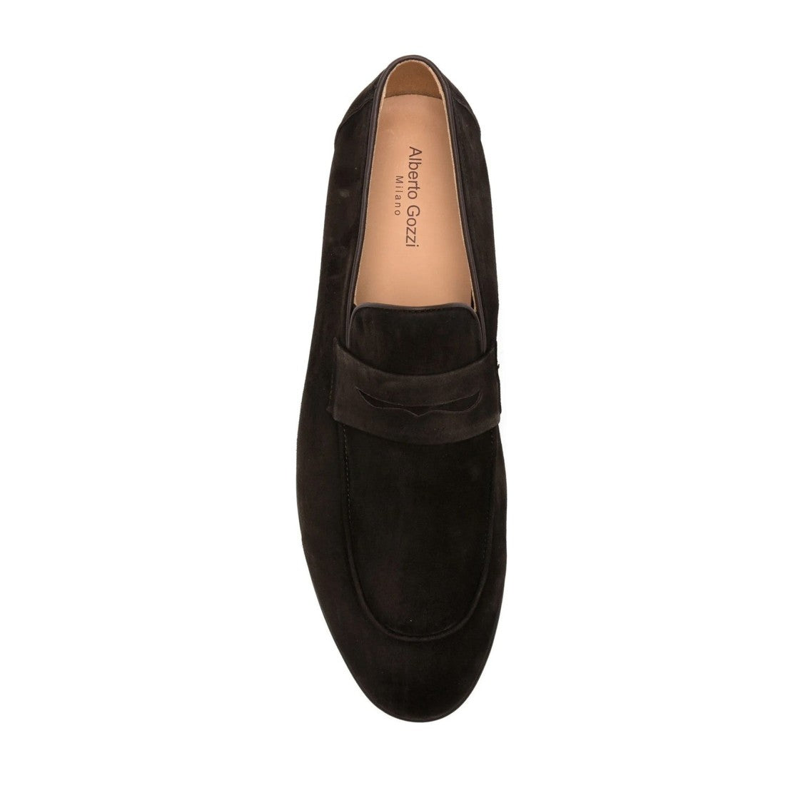 Alberto Gozzi Brown Smooth Leather Interior Suede Flats