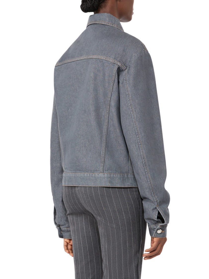 Sportmax Spittura Dark Wash Denim Jacket