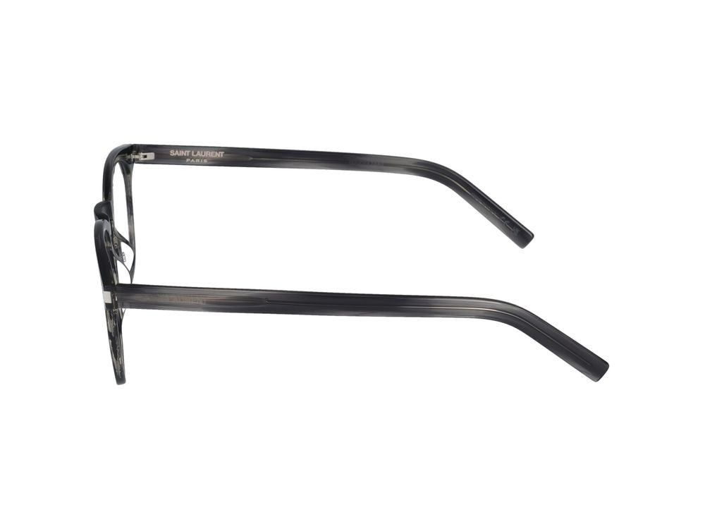 Saint Laurent Havana Translucent Square Frame Eyeglasses