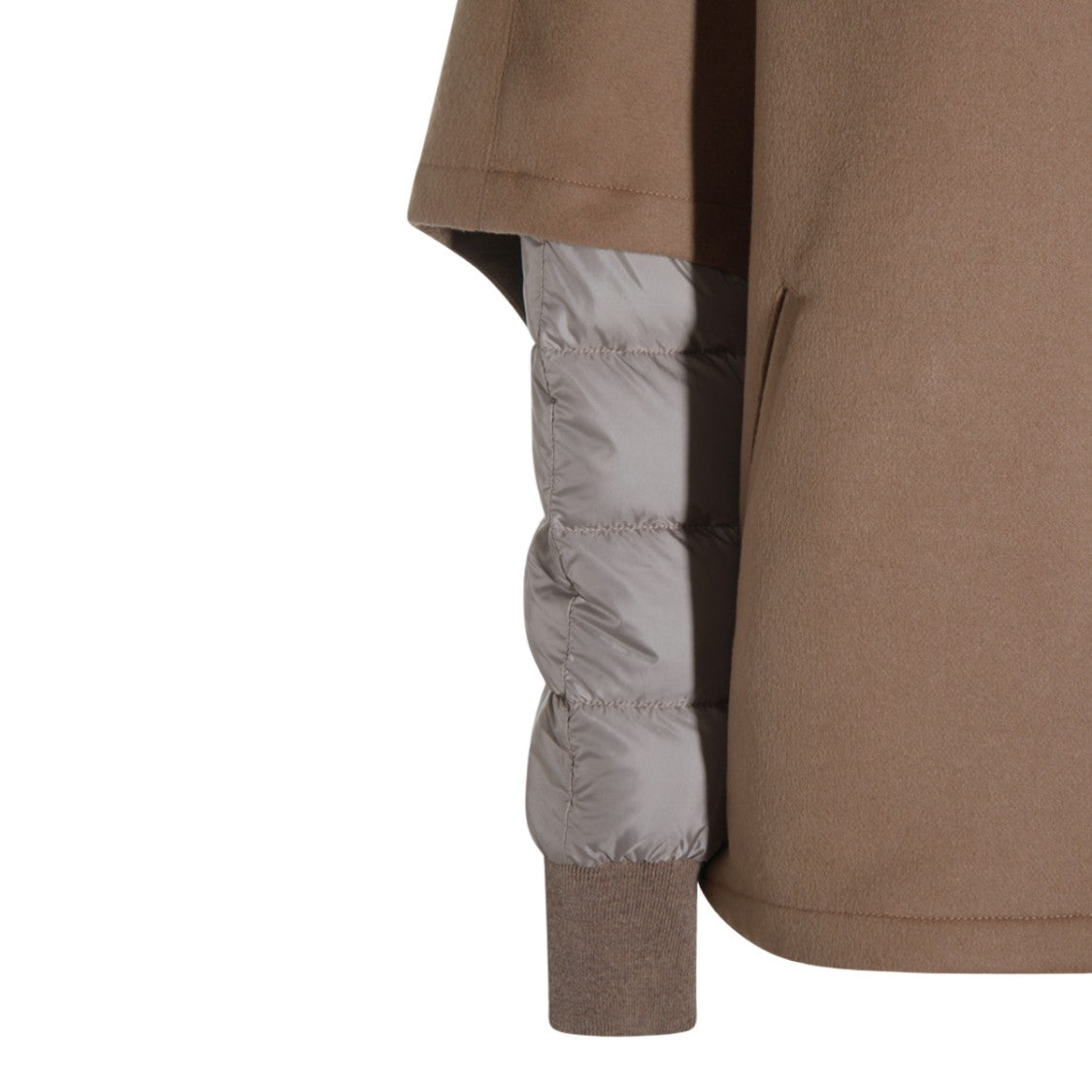 Moorer Short Coat With Quilted Sleeves