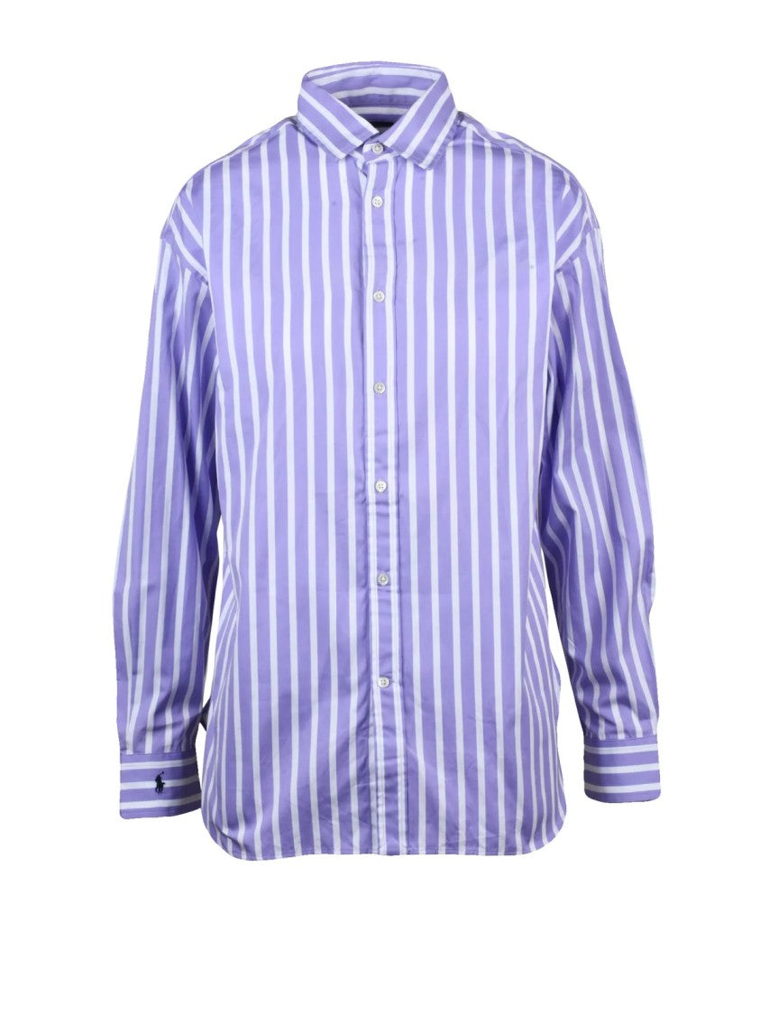 Polo Ralph Lauren Vertical Striped Long-Sleeved Shirt With Classic Collar