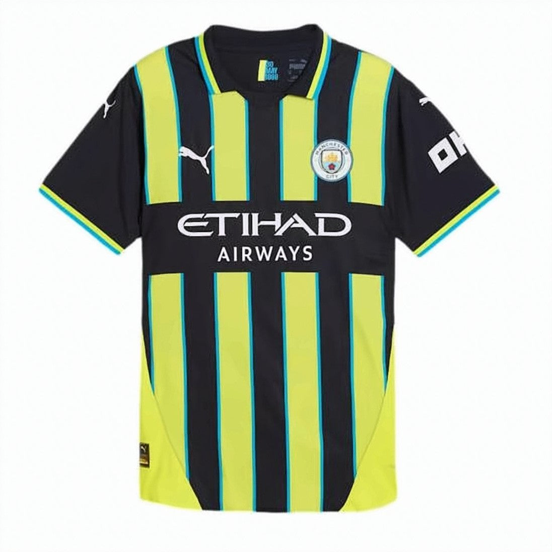 Puma Short-Sleeved Sports Jersey With Vertical Stripes