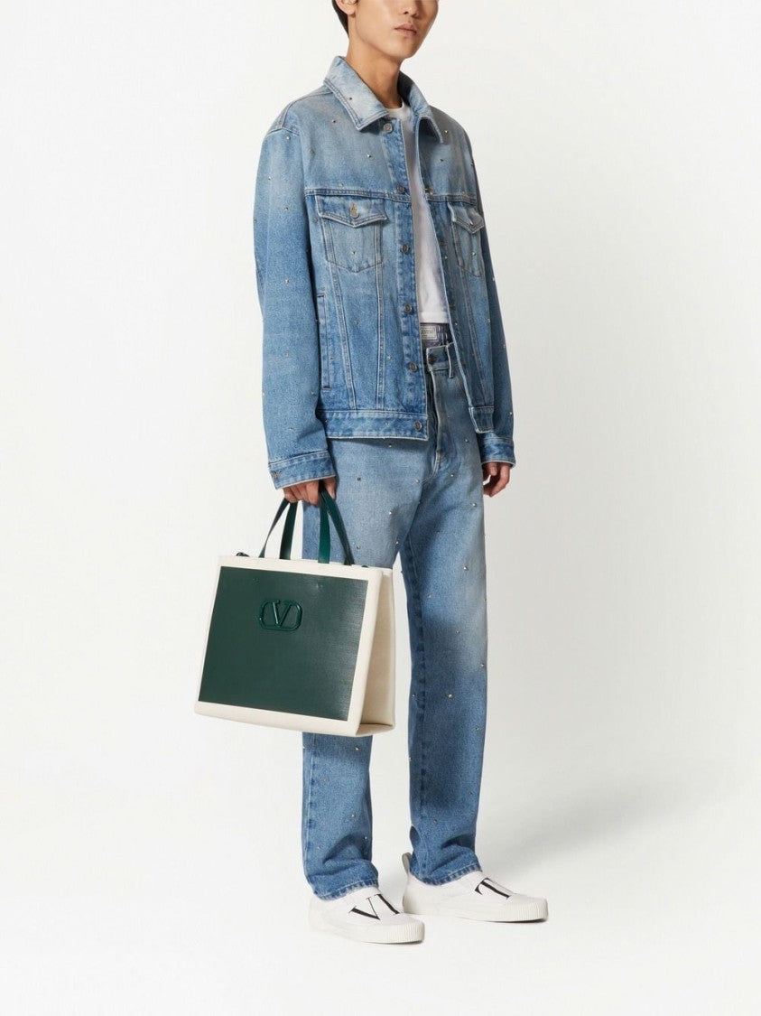 Valentino Garavani Rockstud Spike Studs Denim Jacket