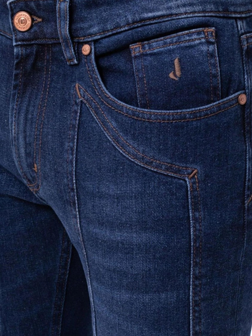 Jeckerson Classic Straight-Leg Dark Blue Denim Jeans