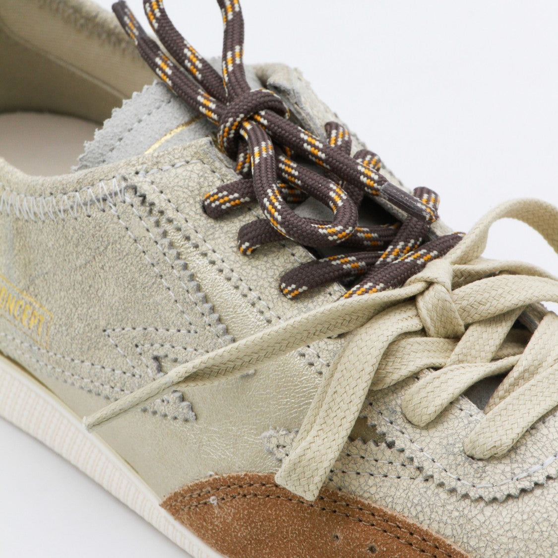 Moaconcept Low-Profile Suede And Leather Sneakers With Retro Accents