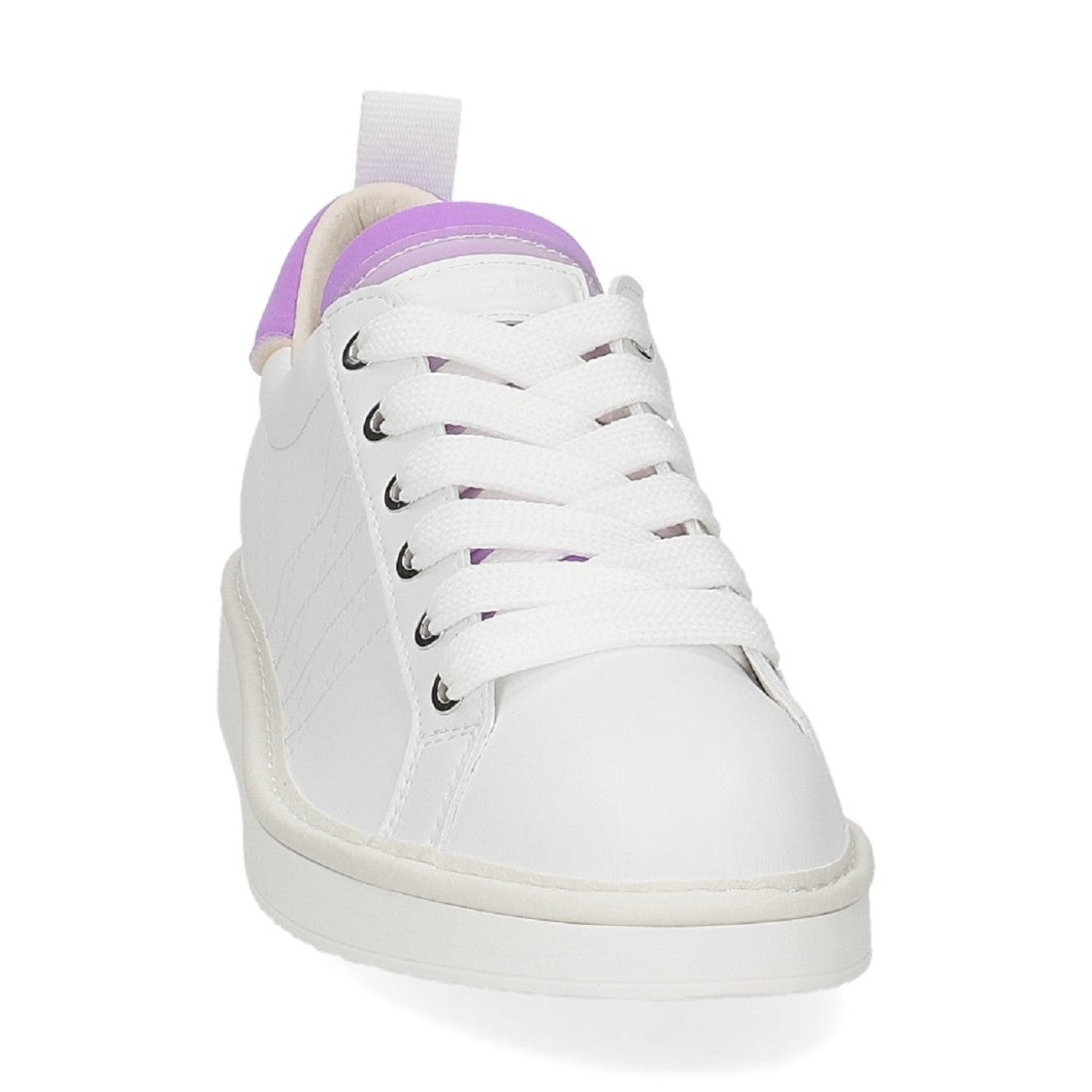 Panchic White Eco-Leather Sneakers