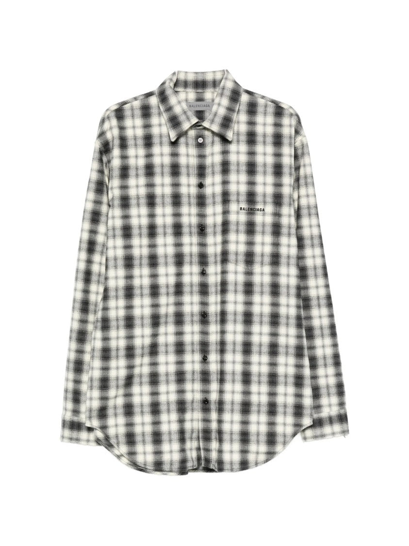 Balenciaga Plaid Cotton Regular Fit Shirt
