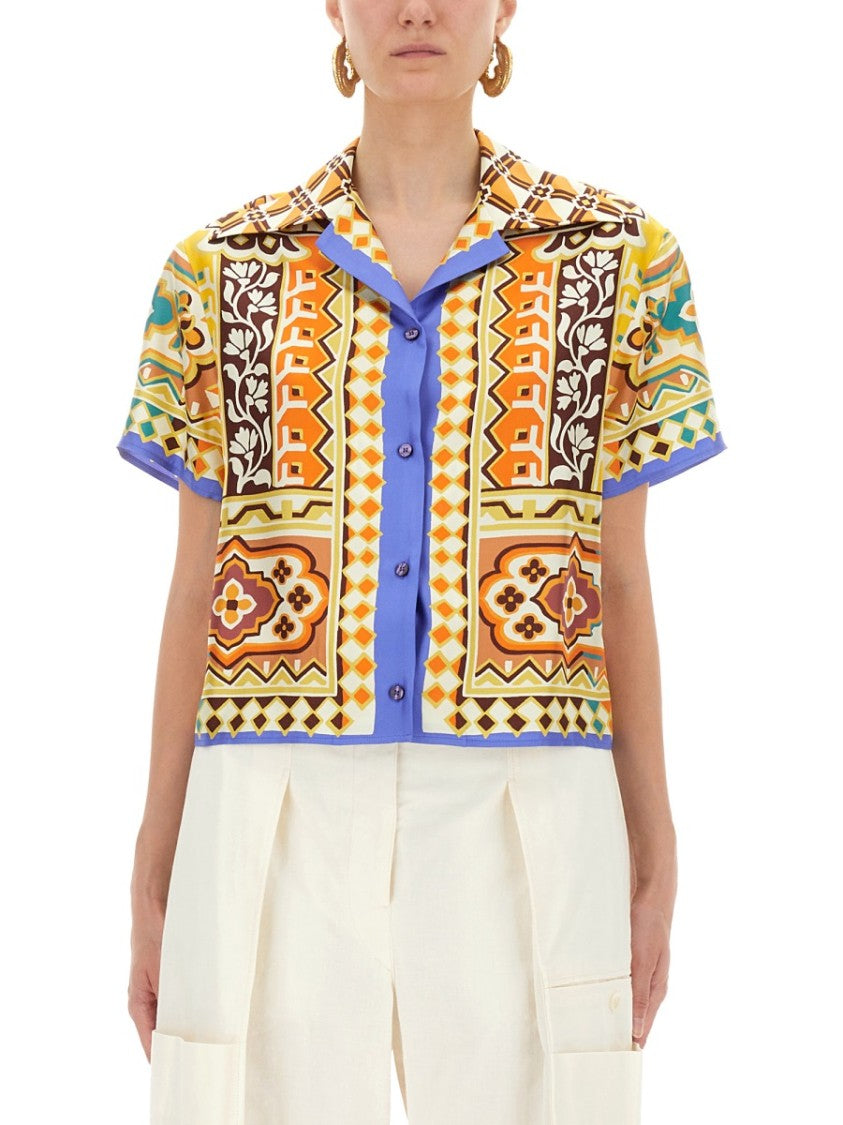 Etro Printed Silk Shirt