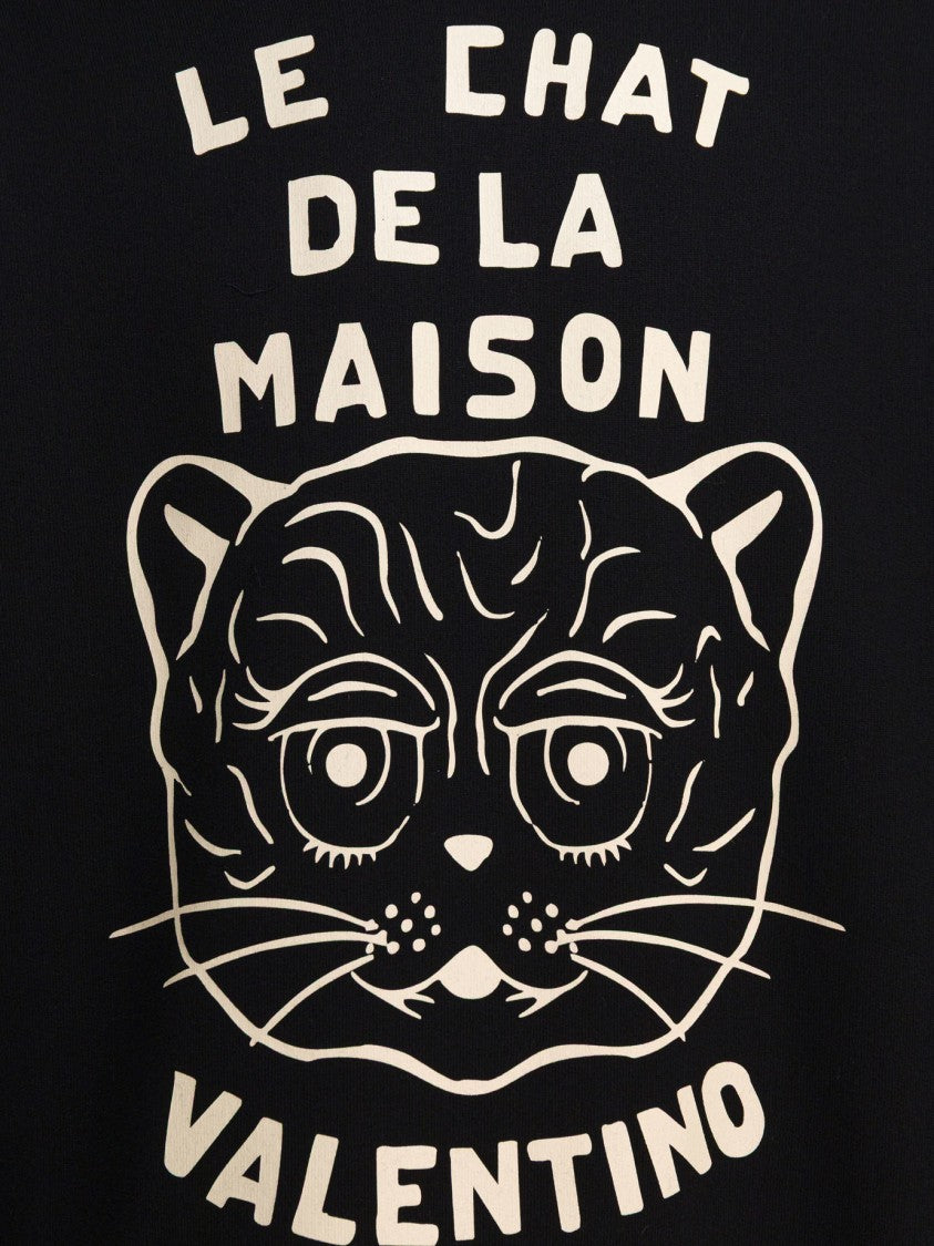 Valentino Relaxed-Fit Graphic Cat Face Sweatshirt