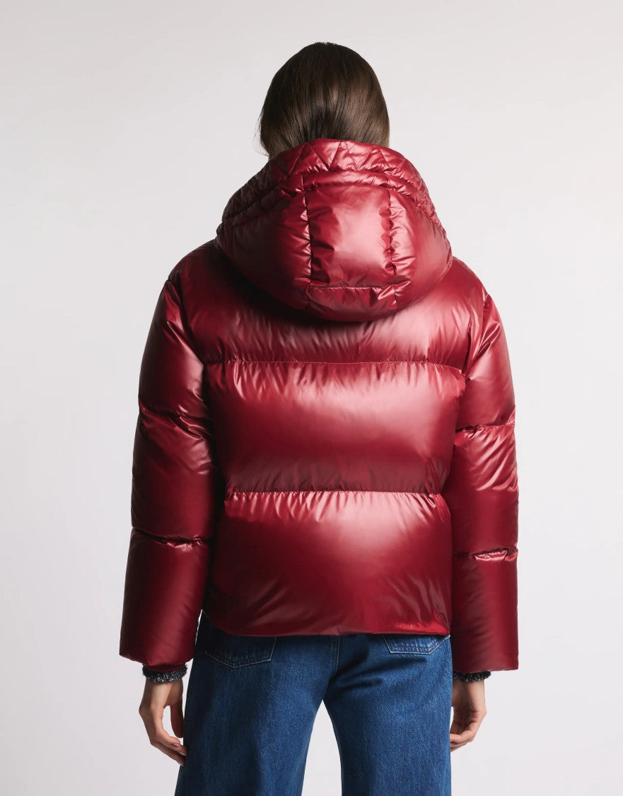 Fay Cardinal Red Puffer Jacket With Hood