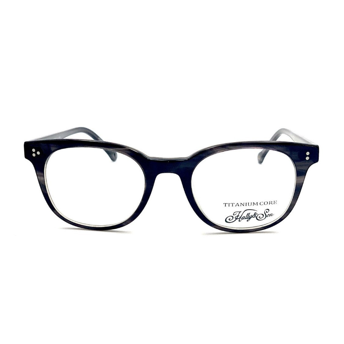 Hally & Son Black Hs674 Celluloid Rounded Sunglasses