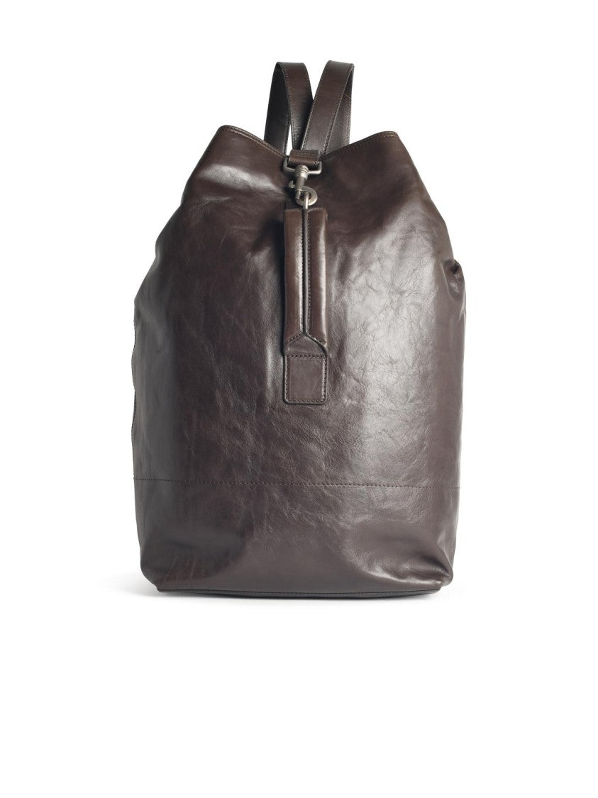 Dries Van Noten Brown Leather Backpack