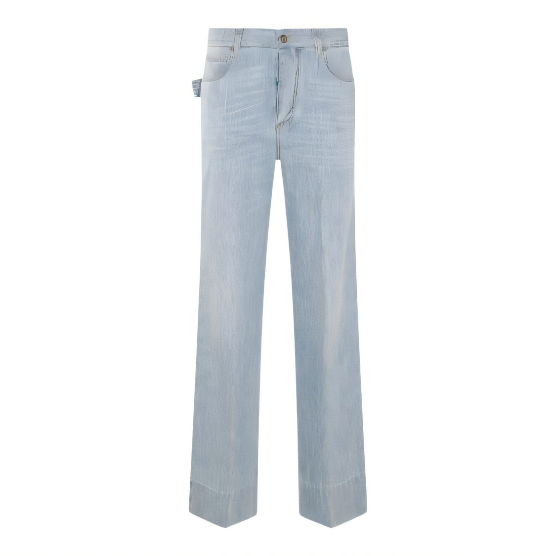 Bottega Veneta Light Wash Denim Pants With Classic Five-Pocket Design