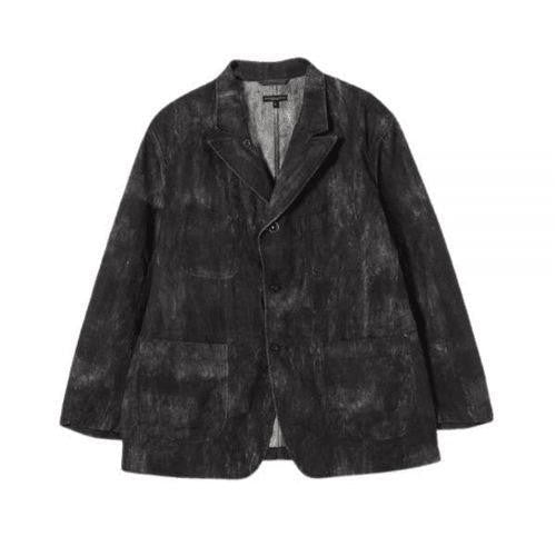 Engineered Garments Textured Black Casual Jacket With Classic Collar And Relaxed Fit