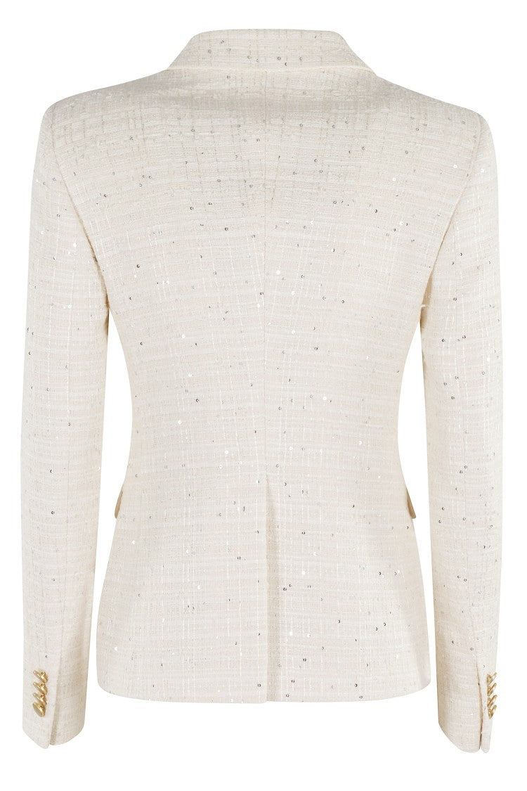 Tagliatore Double-Breasted Blazer With Sequin Details