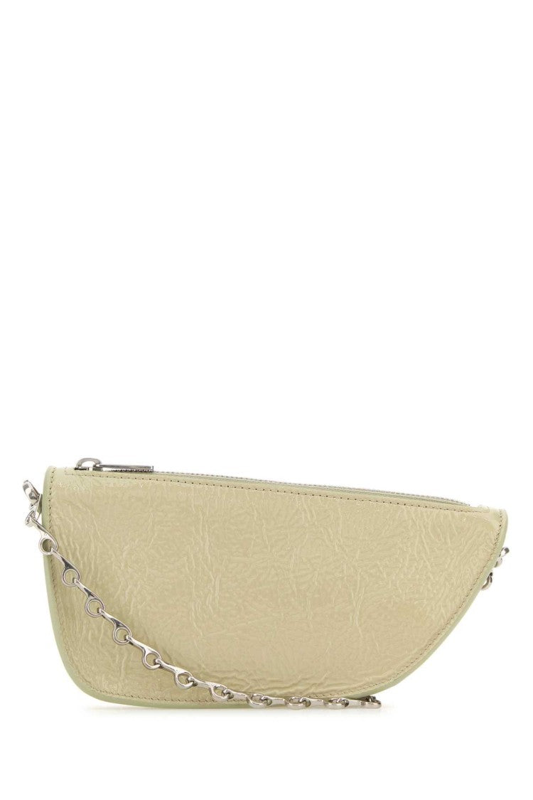 Burberry Pastel Green Leather Micro Shield Crossbody Bag