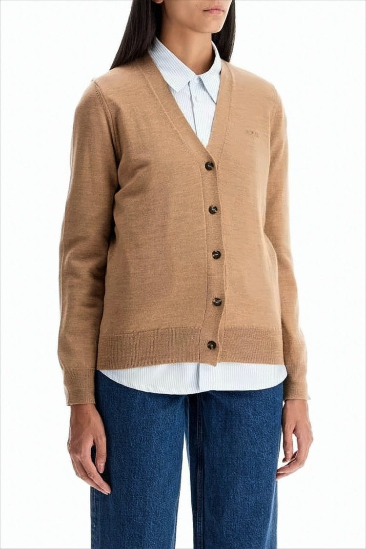 A.P.C. Classic Wool Cardigan With V-Neckline