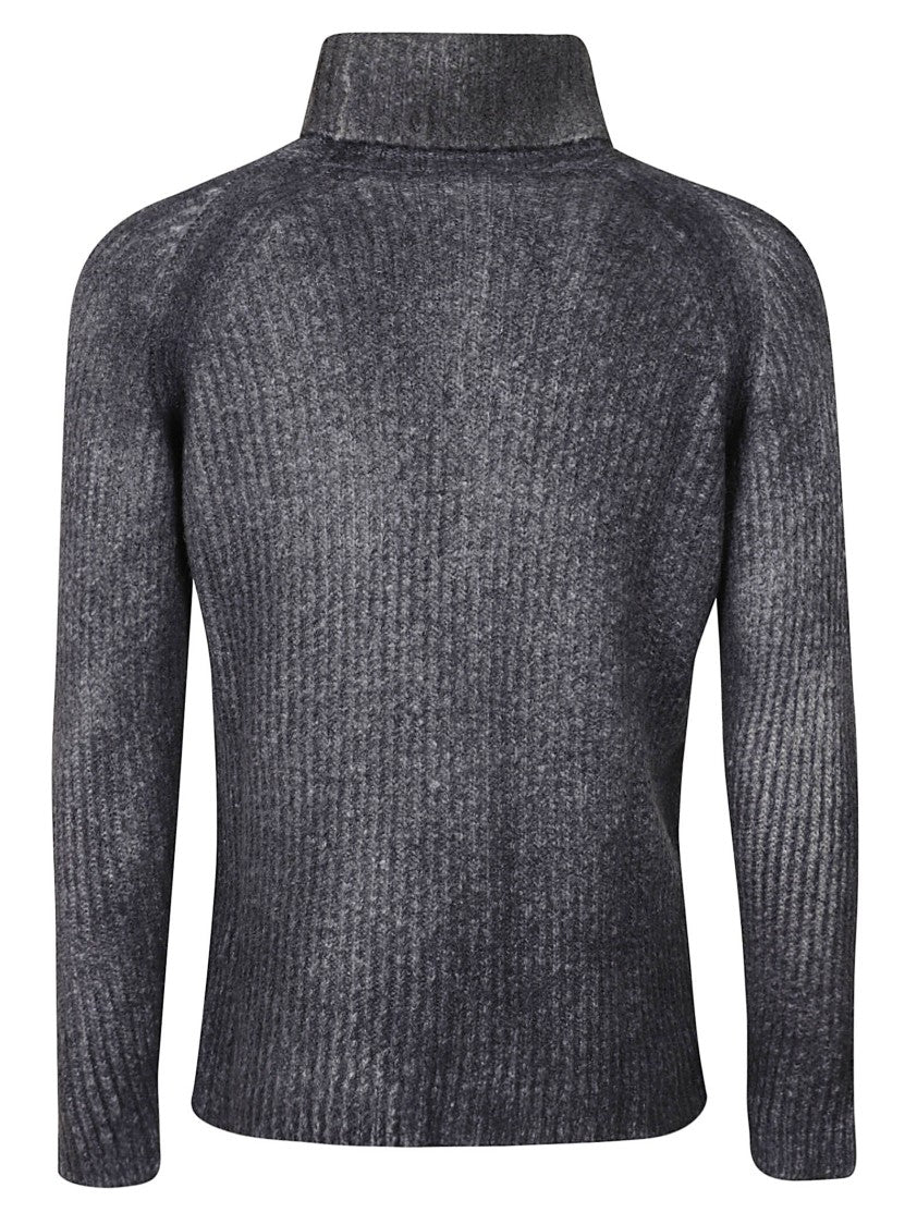 Avant Toi Ribbed High Neck Pullover