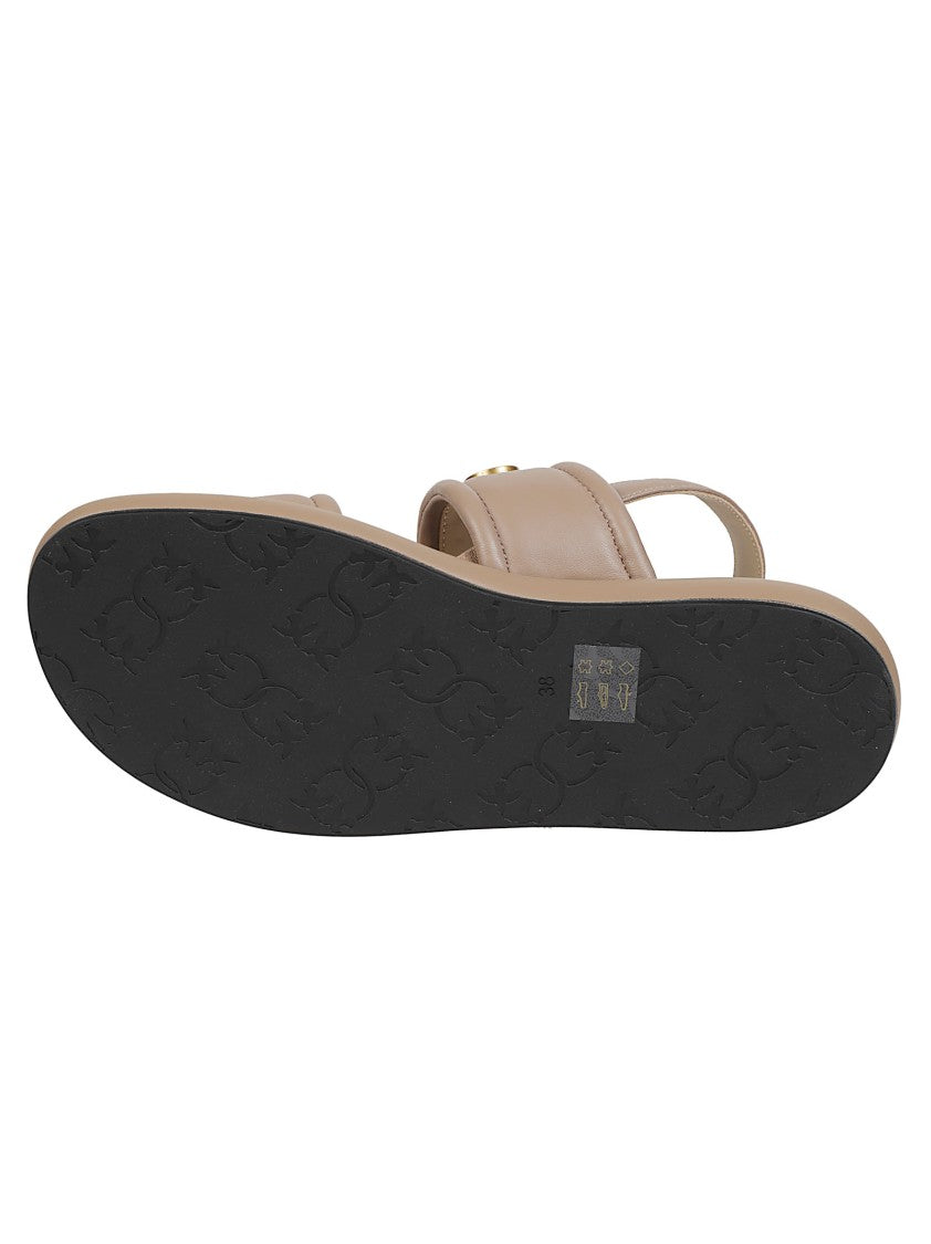 Pinko Fiona 01 Flat Studded Leather Sandals