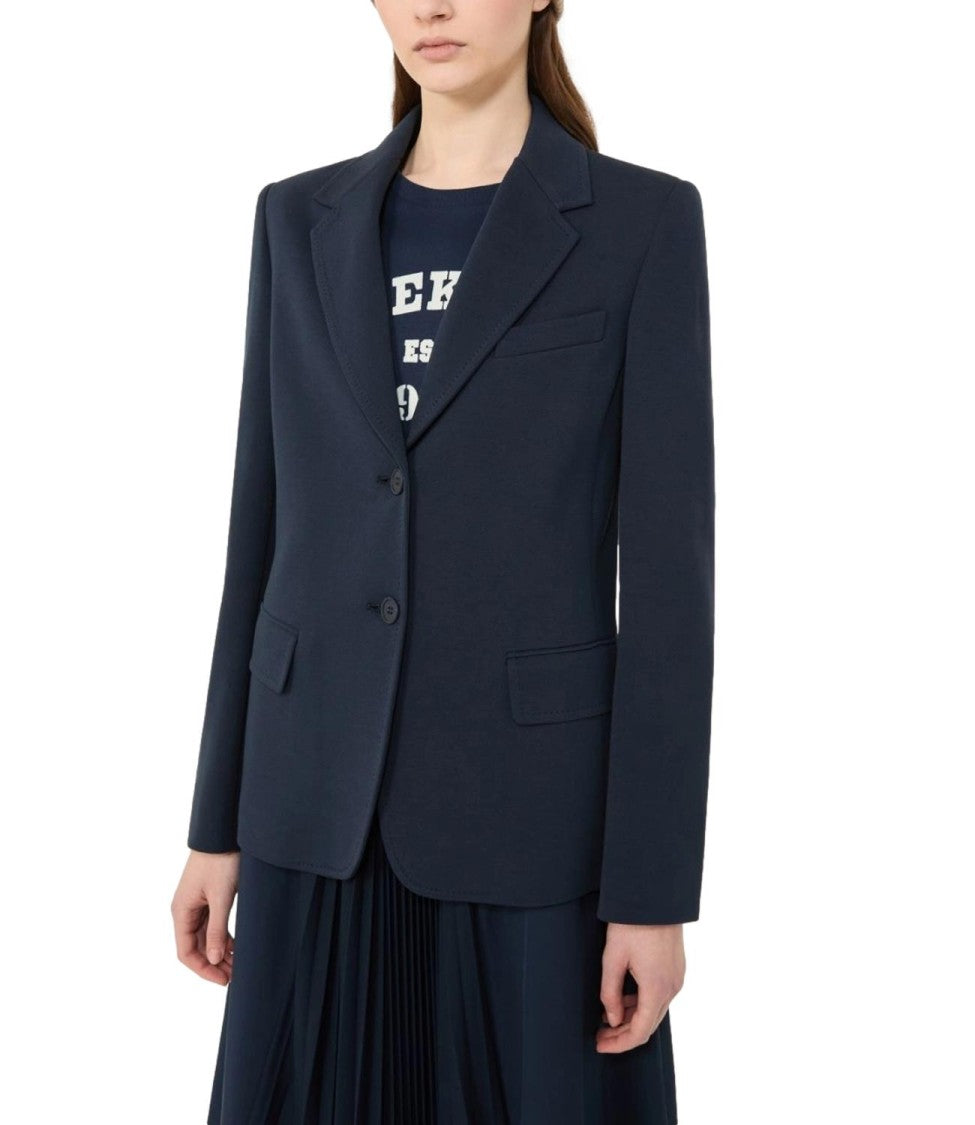 Max Mara Blue Wkdginnasta Cotton Casual Jacket