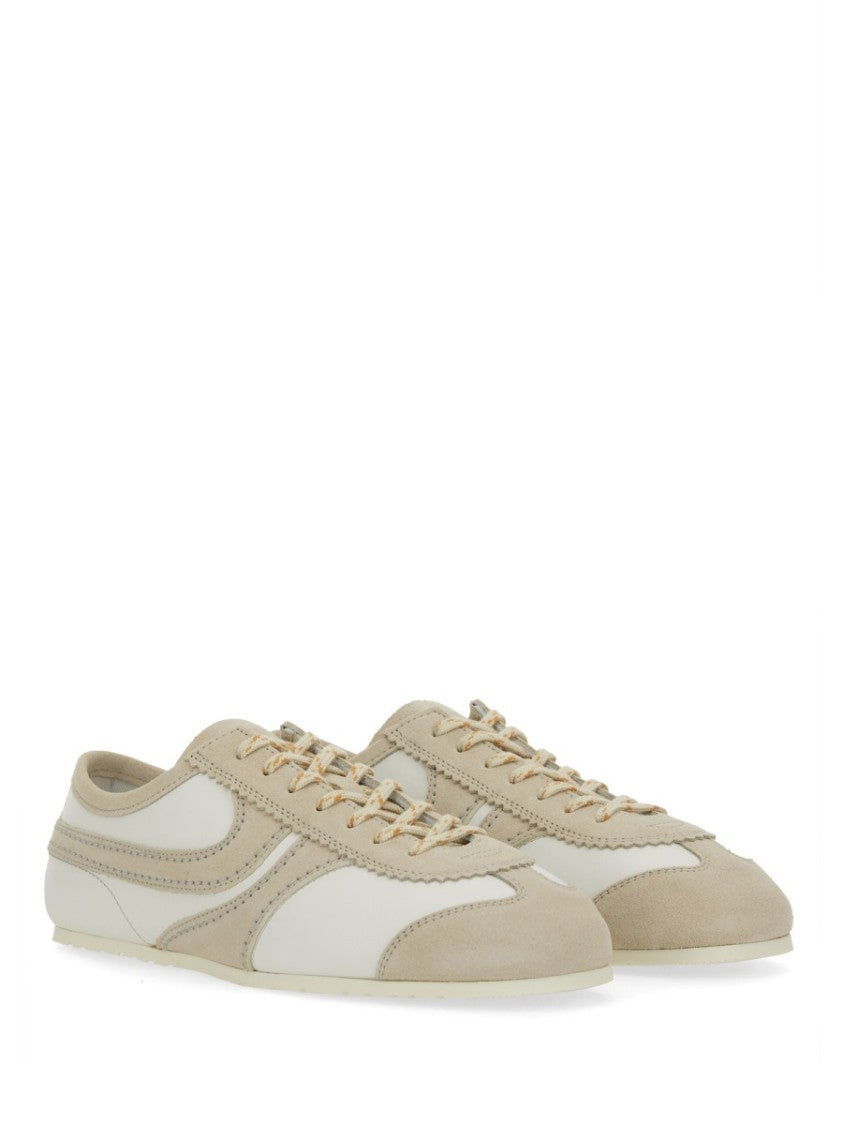 Dries Van Noten Low-Top Leather Sneaker With Lace-Up Closure