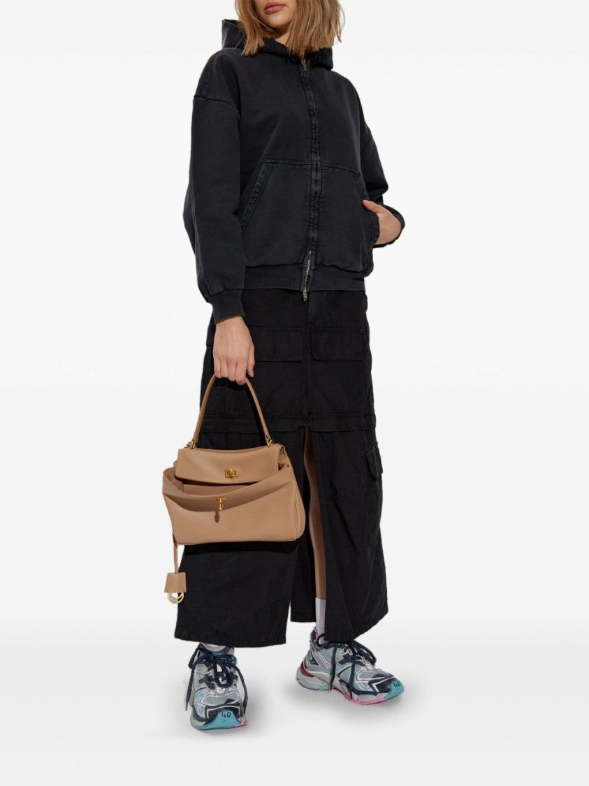 Balenciaga Washed Black Cotton Oversized Sweatshirt